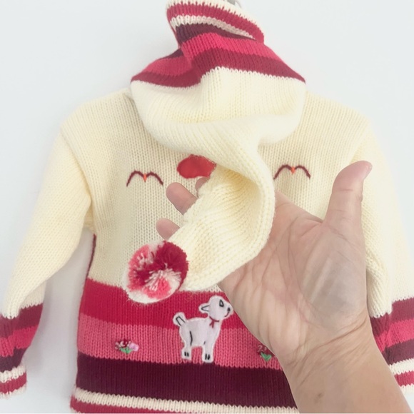 Gorgeous Handmade Fina Estampa Peru Collezione Baby Toddler ZipUp Sweater Knit 2 - Picture 7 of 10